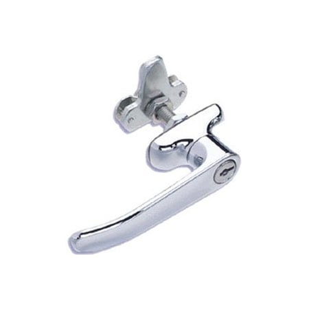 Southco Cam Latch L-Handle, Turn Clockwise to Latch / Lock, Short Cam, Zinc Alloy, Chrome Plated, Polished 92-41-131