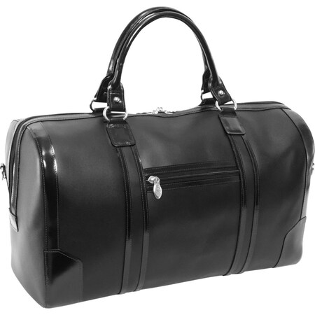 Mckleinusa 20 in. Kinzie Carry-All Leather Duffel, Black 88195