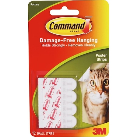 Command Poster Strip, 58 in W, 1316 in L, Clear 17024