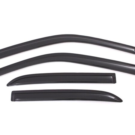 Ventshade Rainguards, Aerodynamic Design, Tape-On, Smoke, Acrylic, Set Of 4 94432