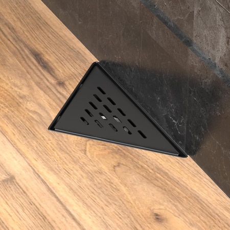 Hydroware Triangle Shower Drain, C06 Matte Black, 6 Inches HYD-0025