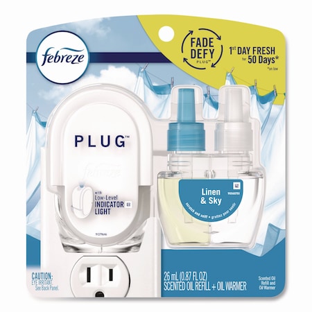 Febreze PLUG Air Freshener Warmer Start Kit, Clear/White 90121