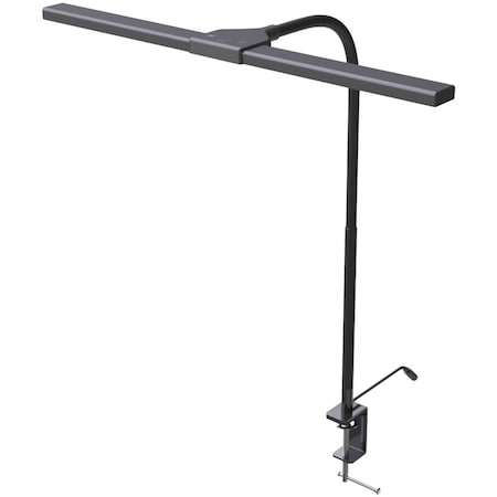 Data Accessories Co Clamp-On LED Desk Lamp - 20in Height x 18in Width - LED Bulb - Flexible Neck, Gooseneck, Dimmable, 21646