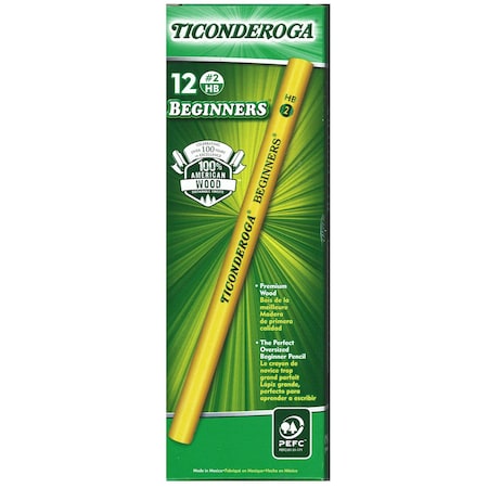 Ticonderoga Beginners Pencils without Eraser, 12PK 13080