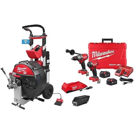 Milwaukee Tool MXF Sewer Drum Kit + M18 FUEL Combo Kit MXF501-1CP, 3696-22