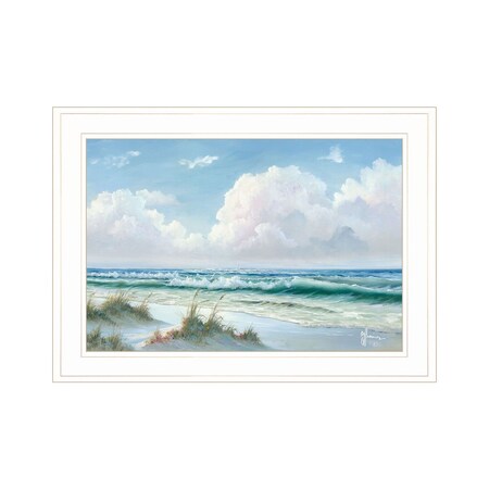 Homeroots Beach 7 White Framed Print Wall Art 407697