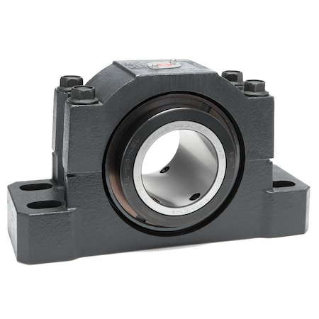 Moline Bearing Pillow Block Bearing, Ductile Iron Housing Material, Set Screw, Tapered Roller, 2-15/16 in Dia, Steel Insert Material 49342215