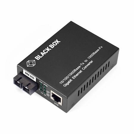 Black Box Black Box Media Converter, Ethernet to Fiber, 10/100/1000 Mbps LGC211A-R2
