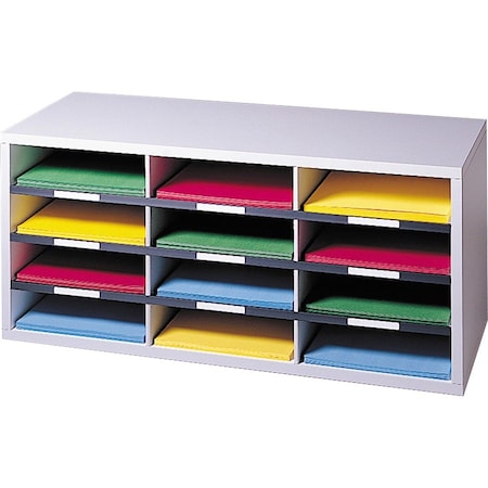 Fellowes 12-COMPARTMENT SORTER KEEPS LETTER SIZE LITERATURE, FILES, AND FORMS ORGANIZED A 25004