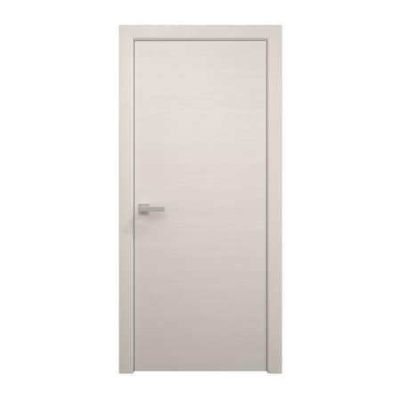 Sartodoors Interior Solid French Door 30 x 80 inches, Ego 5000 Painted White Oak, Single Regular Panel Frame EGO5000ID-PWO-30