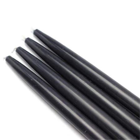 Vaser Designs CEZ-040-12 10 in. Taper Candles, Black - 144 Piece VA2593523