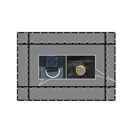 Mytee Products Flat Smoke Tarp 12ft x 16ft SMT1216