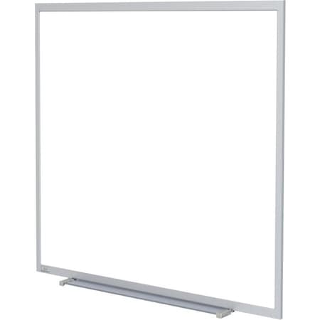 Ghent Dry Erase Board, Porcelain, 48 1/2 in, 48 1/2 in, Aluminum Frame, White, Matte M1-44-4