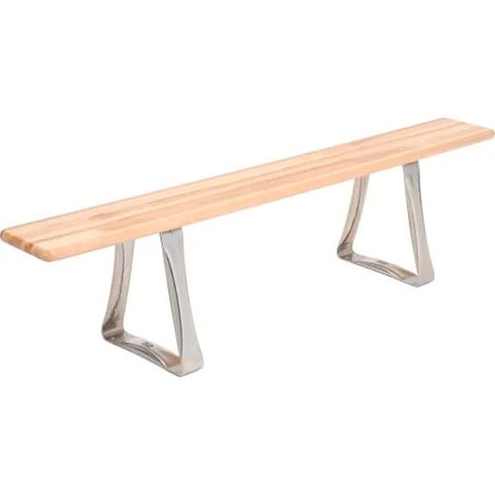 Betterbeds Locker Room Bench, Hardwood With Trapezoid Legs, 72 x 9-1/2 x 17 BE2473781