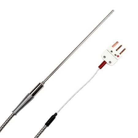 Omega RTD PROBE WITH BX ARMORED CABLE PR-10H-3-100-1/4-12-BX
