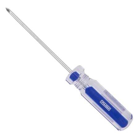 Vulcan Screwdriver, No 0 Drive, Phillips Drive, 5-1/2 in OAL, 3 in L Shank, Plastic Handle TB-SD06