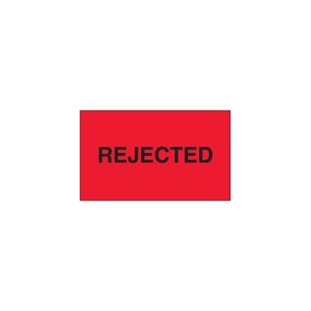 Bubblefast 3 x 5'' - ''Rejected'' Fluorescent Red Labels BFDL3481