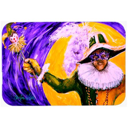 Carolines Treasures 15 x 12 in. Mardi Gras Hey Mister Glass Cutting Board - Large MW1109LCB