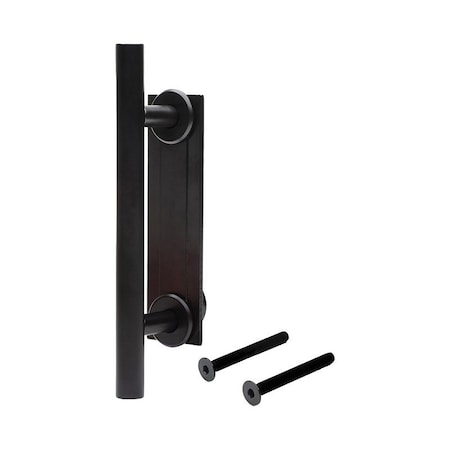 Renin Alperton Series BD414-MB Barn Door Handle, 300 mm H Handle, Steel, Matte Black BDB414-MB