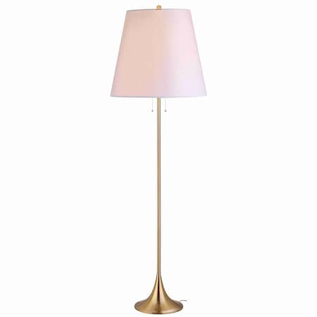 Jonathan Y Amelia 63" Metal LED Floor Lamp, Brass JYL3001A