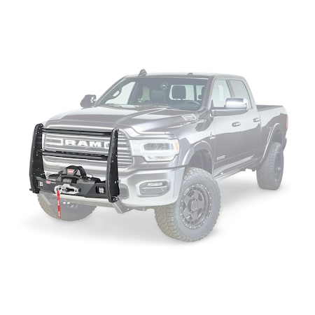 Warn Grille Guard Trans4mer  Gen III 1-Piece; Powder Coated; Black; Steel; Without Brush Guards 102957