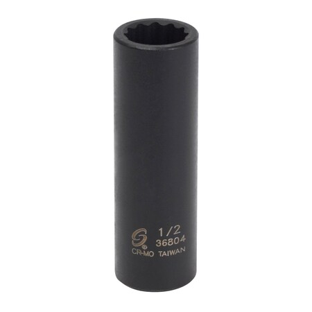 Sunex 3/8 in Drive 1/2 in 12-Point Deep Impact Socket 36804