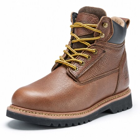 Handpoint Mens 6 in Soft Toe Work Boots-Water Resistant, Slip Resistant, Goodyear Welt Leather, 11 ELK84424-D-11