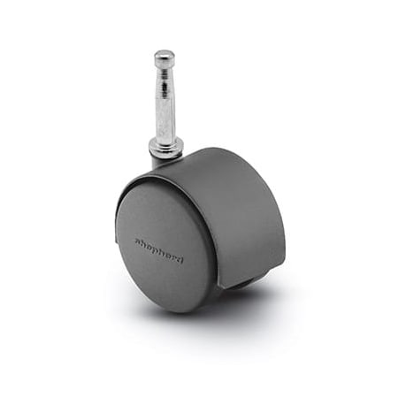 Shepherd Hardware Pacer Hooded Caster, Flat Black 50mm Diameter, 5/16'' x 1-1/2'' Grip Neck Stem, 75 lbs Capacity PPA50302FB-U