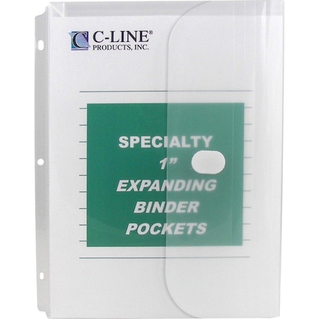 C-Line Products Heavyweight Poly Binder Pockets, Clear, 11" x 8.5", PK10 33747