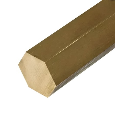 Southern Copper C360 Free-Machining Brass Hex 0.875 in Measurement Across Flats 48.0 in Length C360HEX875-48