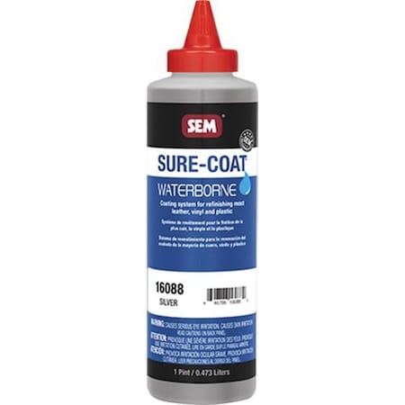 Sem Sure-Coat Waterborne Mixing System, 1 Pint Can, Silver, Liquid 16088
