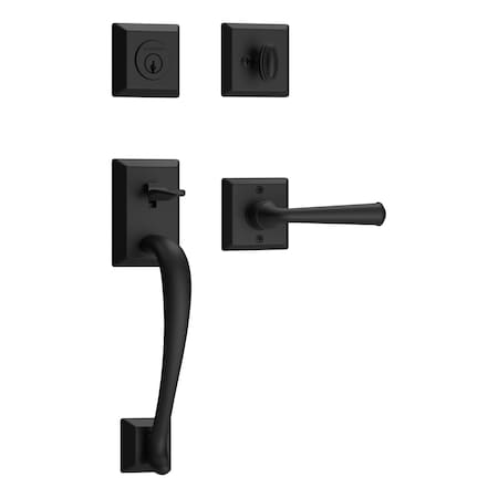 Baldwin Single Cylinder Napa Handleset Right Hand Federal Lever and Traditional Square Rose with 6AL SCNAPXFEDRTSR190