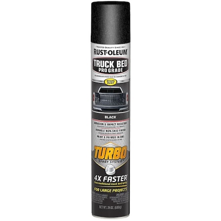 Automotive 24 Oz Rust-Oleum Black Turbo Truck Bed Coating Spray 340455