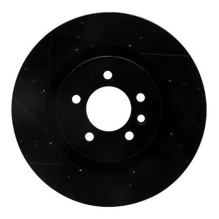 Dynamic Friction Co DFC Brake Rotor - Drilled and Slotted - Black 633-11011L