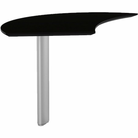 Mayline Curved Desk Medina Curved Desk Extension, Mocha, 47" W, 28" D X 29-1/2" H, 47" W X Mocha Laminate MNEXTLLDC