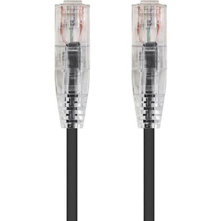 Monoprice Slim Cat6 Utp Cable, 14 ft.Black 13547