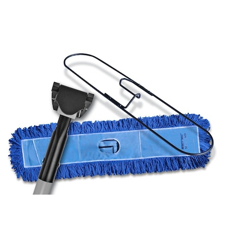 Chief Clean Gray fiberglass dust mop handle, 36" dust mop, 36" dust mop frame K-CLIPONFBGGR36