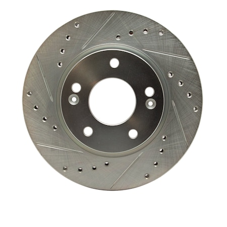 Dynamic Friction Co DFC Brake Rotor - Drilled and Slotted - Silver 631-03023L