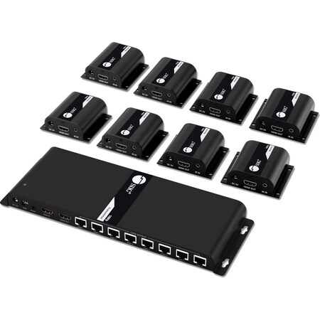 Siig 8-PORT HDMI SPLITTER OVER CAT6 EXTENDER WITH IR - 40M, EXTENDS 1080P at 60HZ SIGNAL CE-H24811-S1