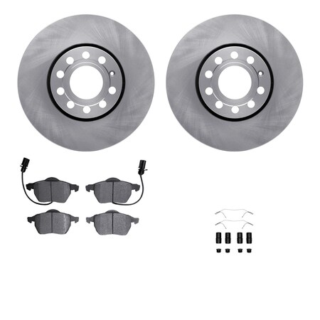 Dynamic Friction Co DFC Brake Rotor with 5000 Brake Pads and Hardware Kit 6512-73281