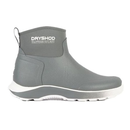 Dryshod Evalusion All Around Cuff Ankle Boot, Waterproof, Rubber, Comfortable, Grey/White, Women Size 9.5 EVA-WC-DGY-009.5