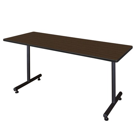 Regency Kobe T-Base Training Seminar Table, 60 in W, 24 in L, Neo Walnut MKTRCT6024NW