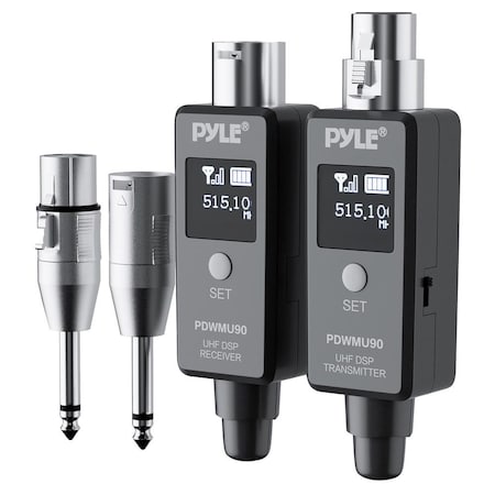 Pyle Multifunctional UHF Wireless XLR Adapter System, Transmitter And Receiver For Dynamic Microphones And PDWMU90