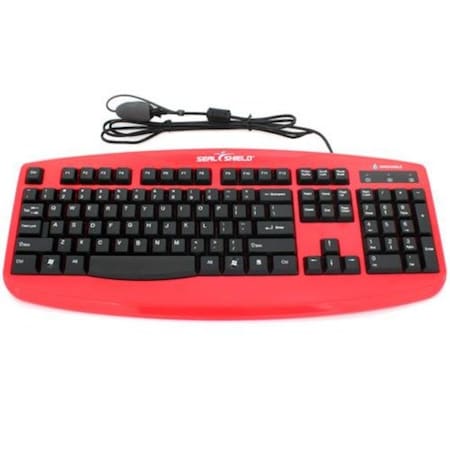 Sealshield Seal Storm' Washable Keyboard STK503RED