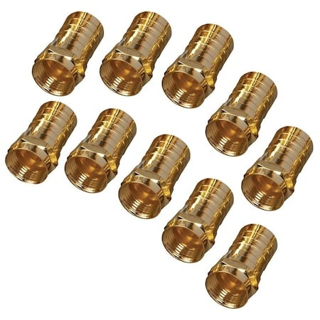 Zenith Crimp-On Connector, F Connector, 10PK VA1010RG6CR