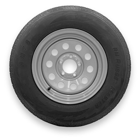 Rubbermaster - Steel Master ST205/75R14 6 Ply 5 On 4.5 Bolt, Silver Wheel Assemblies 599530SIL