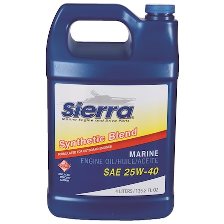Sierra International 18-9440-3 25W40 Synthetic Blend 4-Stroke Outboard Oil, 6PK SR18.9440.3