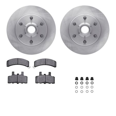 Dynamic Friction Co DFC Brake Rotor- Heavy Duty Brake Pad includes Hardware 6412-48016