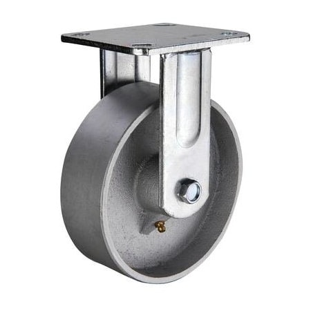 Vestil Cast Iron/Steel Rigid Caster 4 In. Diameter x 2 In. Width 1102 Lb. Capacity Silver CST-VE-4X2CI-R