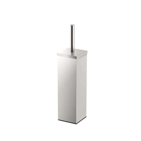 Gatco Elegant Square Stainless Steel Toilet Brush Holder, Satin Nickel 1489